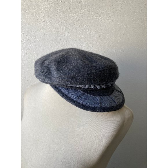 Vintage gray wool fisherman’s cap #245